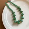 Collar de Cuentas Redondas Acrílicas Transfronterizo Europeo y Americano, Cadena para Clavícula Versátil de Lujo Ligero de Nicho, Joyería de Cadena para Cuello Popular al por Mayor