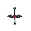 Europeo y Americano Transfronterizo Nuevo Acero Inoxidable Murciélago Piercing Joyería Zirconia Anillo para el Ombligo Invertido Botón para el Ombligo Amazon