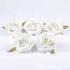 Nova simulação cor retrô cabeça de flor rosa flor de seda flor DIY feita à mão casamento flor de buquê grampo de cabelo material de flor
