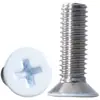 Tornillos de Cabeza Avellanada de Acero Inoxidable 304 Pintura Blanca Horneada Tornillos de Cabeza Plana Phillips para Máquina Venta al por Mayor Tornillos para Máquina Tornillos para Máquina M2M3M4