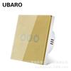 Tipo 86 Estándar Europeo Panel de Interruptor de Pared de Vidrio Templado Fuego Único Empotrado Oculto Interruptor Táctil Inteligente Venta al por Mayor