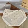 Ropa interior de verano de lunares de seda de hielo para mujer, entrepierna de algodón de una pieza, sin costuras, cómoda, transpirable, ropa interior triangular de talla grande para mujer