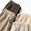 Calça Feminina de Cashmere Espesso Outono/Inverno 2025 Linha Média Perna Larga Macia Waxy Casual Reta Cintura Alta Caimento Arrastando no Chão
