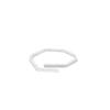 Xi Gu J0068 Anillo de Plata S925 Diamante Polígono Geométrico Moda Simple Pequeño Fresco Anillo Abierto