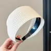 Faixa de cabeça de alta qualidade estilo coreano com aba larga, faixa de cabelo de tricô para outono e inverno, presilha para franja da testa, acessório de cabelo estilo vintage