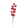 En existencia 6 Tenedor Fruta de la Fortuna Fruta Roja Fruta de Nochevieja Cubo de Fruta Acebo Fruta Roja Decoración del Hogar Decoración de Año Nuevo Fruta Acebo