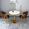 Mesa e Cadeiras de Negociação de Luxo Nórdico Venda de Conjuntos Escritório Moderno Simples Loja de Chá com Leite Mesa de Jantar Apartamento Pequeno em Casa Mesa Redonda