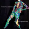 Nueva serie transfronteriza de Halloween Nuevo cosplay Impresión digital 3D estilo adulto e infantil mono de manga larga