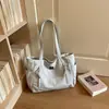 Bolsa de Lona Grande de Gran Capacidad para Mujer 2026 Nueva Informal Versátil Bolso Tote Estilo Perezoso para el Trabajo Bolso de Hombro Único