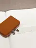 Piel de Vacuno de Primera Capa Cremallera Acordeón Tarjetero Cuero Genuino Togo Bolsa para Identificación Tarjetero Bolsa Portátil para Cosméticos