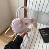 Bolsa de Mão Nicho Estilo Coreano da Moda Bolsa Bowling 2025 Nova Tendência Bolsa Boston Simples Casual Bolsa de Ombro