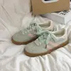 Zapatillas Blancas Retro Estilo Coreano para Mujer, Nuevas de Verano 2026 Versátiles Zapatillas de Entrenamiento Alemanas, Zapatillas Casuales de Moda Nicho para Estudiantes