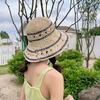 Sombrero de Paja de Estilo Japonés Retro de Celebridad de Internet Sombrero de Pescador para Mujer Verano Estilo Coreano Protección Solar Combinable Sombrero para el Sol Sombrero Tipo Cubo