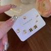 Nuevos Aretes Geométricos Incrustados con Diamantes para Mujer, Diseño Nicho de Alta Gama, Aretes Exquisitos y Compactos, Venta al Por Mayor de Aretes en Stock