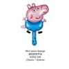 Peppa Pig Temática Serie Completa George Peppa Estilo Clip Muñeca Volador Película de Aluminio Globos Mayoreo