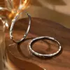 Brincos de Argola Quadrados Brilhantes S925 Prata Esterlina Europeus e Americanos para Mulheres 2026 Novo Estilo Quente Luxo Leve Pequeno Nicho Argolas Grandes