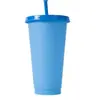 Nueva Taza de Plástico Ps Sensible a la Temperatura de Verano que Cambia de Color Taza con Confeti Arcoíris Taza con Popote que Cambia de Color Taza de Café para Hombres y Mujeres