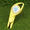 Nuevos suministros de golf, horquilla Guoling, herramienta para divot de golf, horquilla de bola de metal multifuncional/marcador de bola/marcador