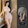 Lencería sexy con entrepierna abierta, pijamas apasionados, uniforme cheongsam sexy, tentación, mono transparente de encaje, traje de mujer