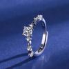 Anillo de Diamante Imitación Mosane Explosiones Transfronterizas Anillo de Mujer a Mozambique Joyería Anillo de Zirconia Anillo de Diamante Anillo de Boda Anillo de Pareja