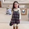 (Novedades 22.09)Vestido de Invierno para Niña con Tirantes de Encaje Estiloso Falda para Bebé Niña