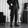 Calça Social Primavera Outono Masculina Simples Caimento Calça de Terno Pequena Masculina Estilo Coreano Tendência Solta Masculina Perna Reta Perna Larga Casual