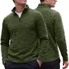 Suéter de malha masculino com zíper parcial e gola alta estilo americano para exportação AliExpress, mistura de fios TK de qualidade de exportação, elástico, moletom de manga longa plus size
