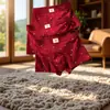 Ropa interior de boxeo para hombre con estampado rojo de comercio exterior europeo y americano, entrepierna antibacteriana transpirable, talla grande, año zodiacal, calzoncillos de cuatro esquinas, venta al por mayor de una pieza
