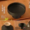 Vaso de cerâmica estilo Zen japonês para bola de musgo, ornamento de mesa para interior, bambu, aspargo, cálamo, vaso decorativo hidropônico