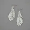 Diseño de Nicho Europeo y Americano Pluma Blanca Simple Cuentas Antiguas Tejidos a Mano Elegantes con Estilo Pendientes de Gama Alta Pendientes