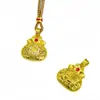 Tienda de Oro Mismo Estilo Oro Antiguo Incrustado con Diamantes Filigrana Hueca Colgante Bolsa de la Fortuna Nuevo Chino Versátil Carácter de Fortuna Colgante Bolsa de Dinero