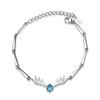 Un ciervo tiene tu pulsera de plata chapada con astas pequeñas para damas, pulsera de cadena simple de moda para la muñeca, suministro al por mayor, mano de punto