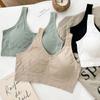 Cross-border Plus Fertilizante Plus Seamless Fixed Cup Sports Non-steel Ring Wrap Bra Vest Plus Size Beautiful Back Tube Top Mulheres