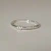 Anillo texturizado de plata de ley S925 para mujer, diseño abierto ajustable, estilo de nicho de alta gama, anillo versátil de lujo ligero para el dedo índice, nuevo