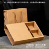 50/60/80/100g papel kraft importado tradicional caja simple para empaque de pastel de luna 4 pasteles caja para hornear soufflé