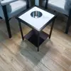 Mesa de Mahjong Tampo de Rocha Mesa de Centro Suporte de Chá Sala de Xadrez e Cartas Mesa de Chá Mesa de Centro Especial para Xadrez e Cartas Salão de Mahjong Suporte de Xícara de Chá de Alta Qualidade