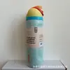 Bestseller transfronterizo, vaso Owala de aspecto elegante con pajilla, botella de agua deportiva portátil de acero inoxidable de gran capacidad con doble boquilla y asa