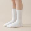 Calcetines para niños primavera y otoño niños y niñas calcetines media pantorrilla doble aguja marrón retro coreano bebé calcetines de algodón otoño e invierno calcetines combinables