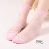 Calcetines Moda Femenina Calcetines Finos Frescos Transparentes Seda Cristalina Calcetines Femeninos Estilo Japonés Estilo Flor Hueca Seda de Vidrio Calcetines Femeninos Haining
