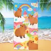 2026 Transfronterizo Nuevo Modelo Caricatura Linda Capibara Toalla de Playa Secado Rápido Toalla de Baño Infantil