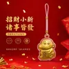 Año de la Oveja Oro Puro 999 Colgante Pequeño Adorno Creativo para Bolso de Teléfono Móvil Decoración de Cadena para Teléfono Móvil Pequeño Regalo Souvenir