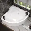 Bañera Grande de Acrílico para Hogar y Hotel, de Pie, Forma de Abanico, Doble Esquina Triangular, Termostática, Calefactable, Hidromasaje