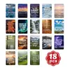 18 Cartões Inspiradores em Inglês com Paisagens Naturais, Importação Direta do Exterior, Frases Positivas, Decoração de Presente, Cartões de Cumprimento de Bênção