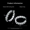 Pendientes de Moda Transfronterizos Europeos y Americanos, Completamente Incrustados con Moissanita, Plata de Ley S925, Lujo Ligero, Pendientes de Cielo Estrellado de Gama Alta para Mujer