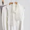 Bufanda Pequeña de Seda Bordada con Encaje Tridimensional Estilo Coreano Bufanda para la Cabeza de Moda Estilo Occidental Primavera y Verano Elegante Cinta Decorativa para el Cabello Bufanda Larga