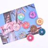 Luz LED de Flash de Donut Delicioso de Dibujos Animados Transfronteriza Zapatos con Agujeros Zapatos Hebilla de Zapato de Flor Accesorios Dibujos Animados DIY Decoración para Zapatos de Jardín