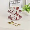 Venta Directa Transfronteriza de Tazas de Café y Platillos de Porcelana Hueso Serie Aijia Runway, Tazas de Cerámica Minimalistas Modernas, Recomendadas para Uso Doméstico y como Regalos