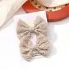 Laço de tecido floral fresco clipe de cabelo fofo bordado para crianças bebê clipe de cabelo versátil para mechas acessório de cabelo 3556