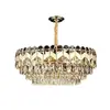 Luz de techo para sala de estar, luz de cristal francés, luz de alta gama y elegante para comedor, luz colgante principal para sala de estar de villa moderna