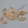 Hojas de eucalipto simuladas doradas hojas de ginkgo abanico pequeño de Año Nuevo flor de Nochevieja material de cubo empaque de ramo decorativo